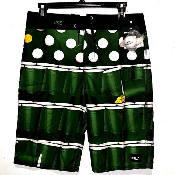 O’Neill St Paddy’s Pong Board Shorts Size 29 - Picture 1 of 11